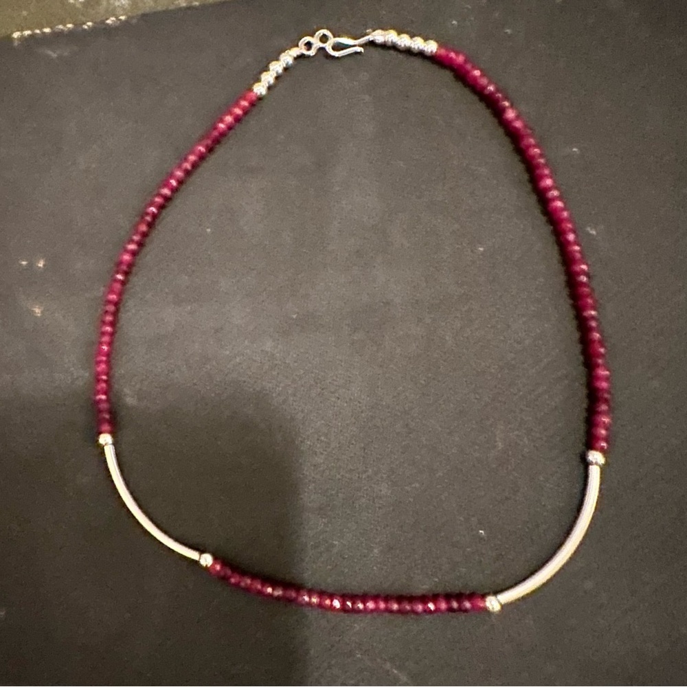 Hand Crafted Unique Earth “One if a Kind” Tournaline $ Sterling Silver Necklace